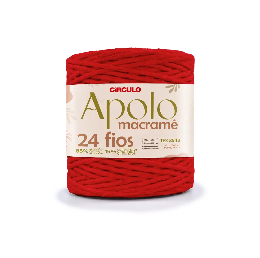3581 APOLO MACRAME (85%% бавовна, 15%% інші волокна, 800г, 225 м 1 шт). Каталог товарів. Вязання. Пряжа Circulo