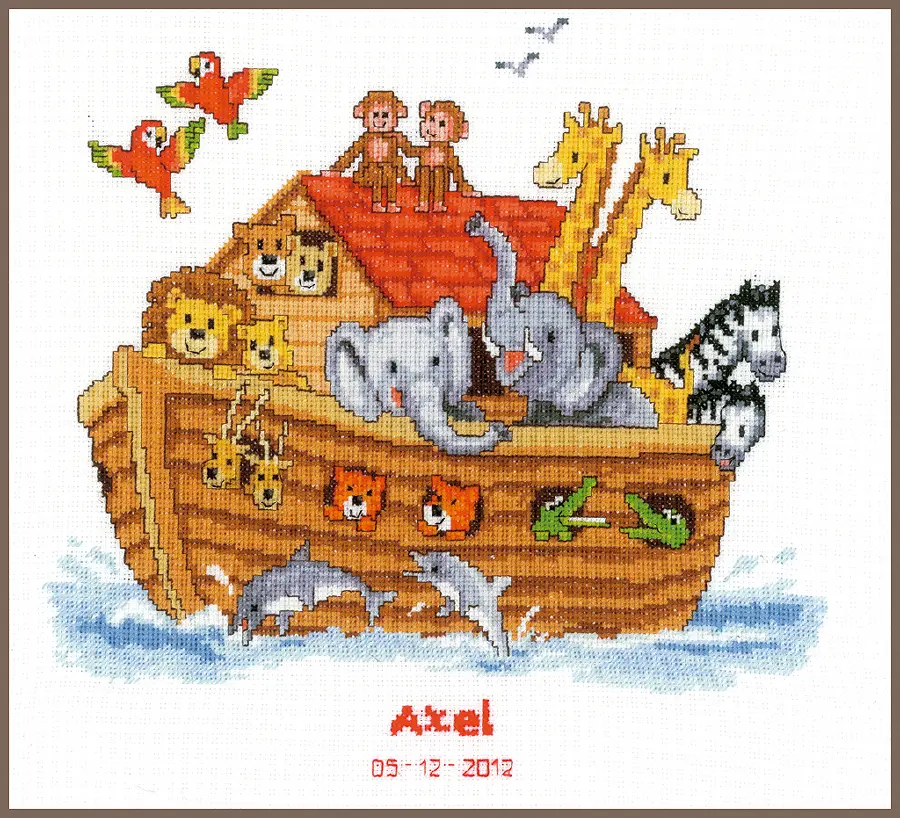 PN-0143716 Набор для вышивки крестом Vervaco Noah's ark "Ноев ковчег". Каталог товарів. Набори