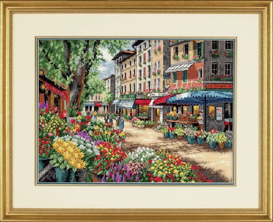 35256 Набор для вышивания крестом DIMENSIONS Paris Market "Рынками Парижа". Catalog. Kits