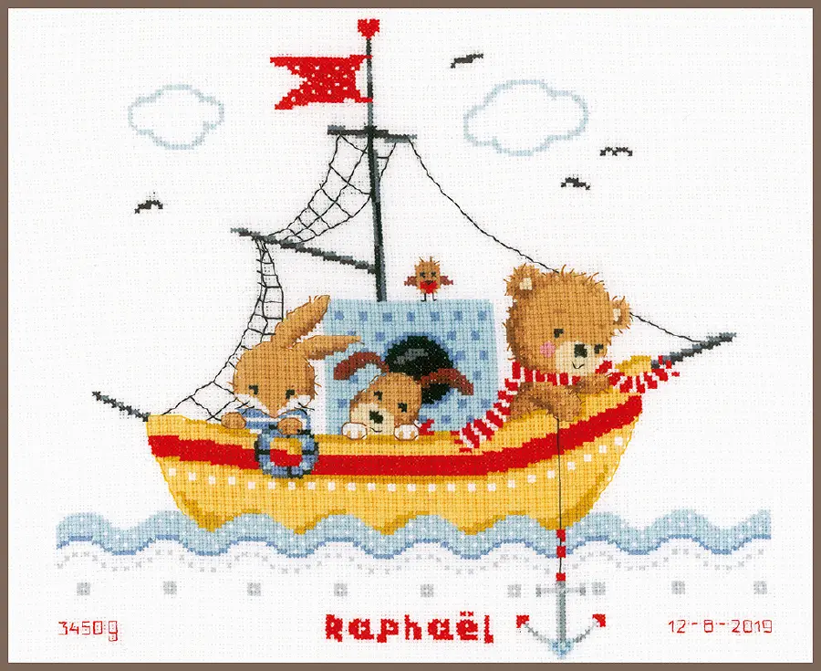 PN-0168466 Набор для вышивки крестом Vervaco Boat sailing "Парусный спорт". Каталог товарів. Набори