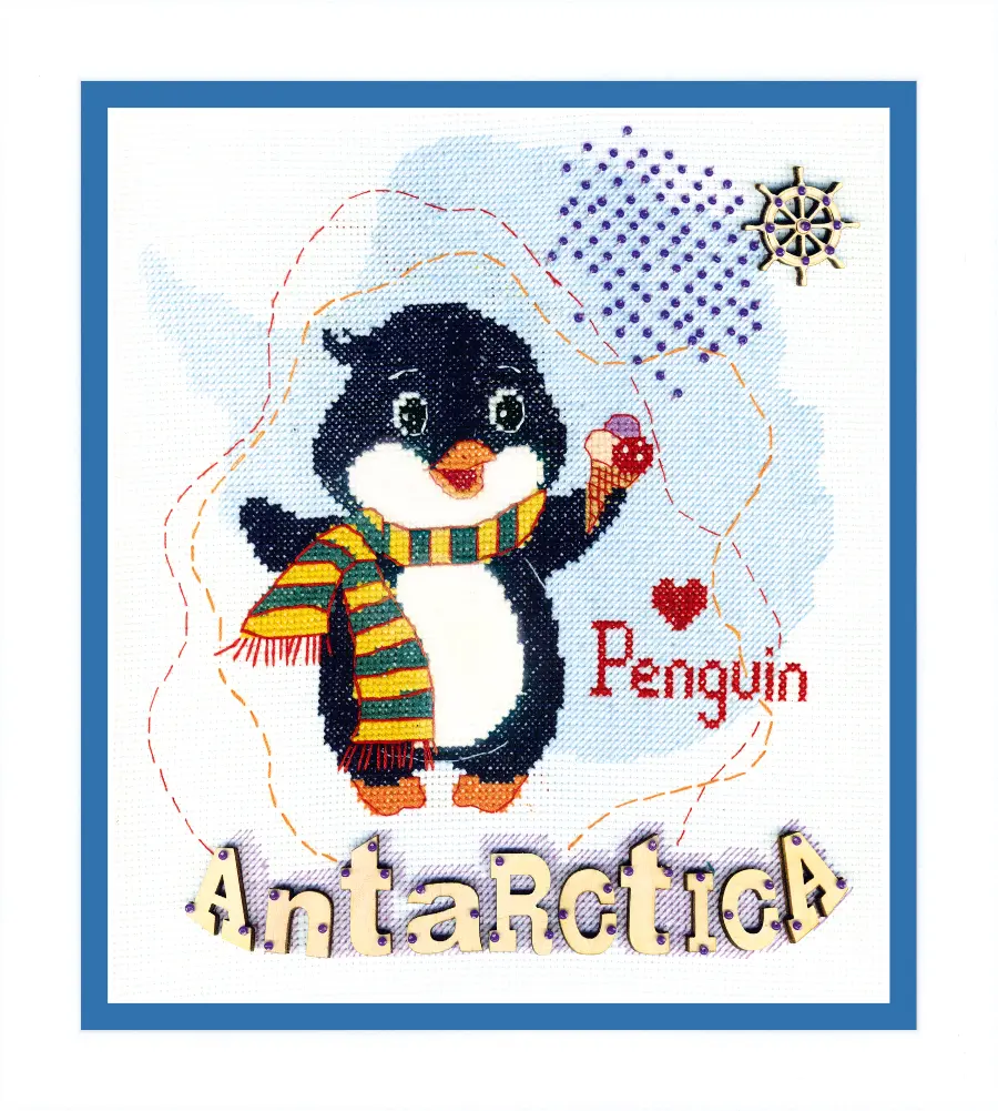 ВТ-180 Набор для вышивания крестом Crystal Art "Детский мир. Антарктика". Catalog. Kits
