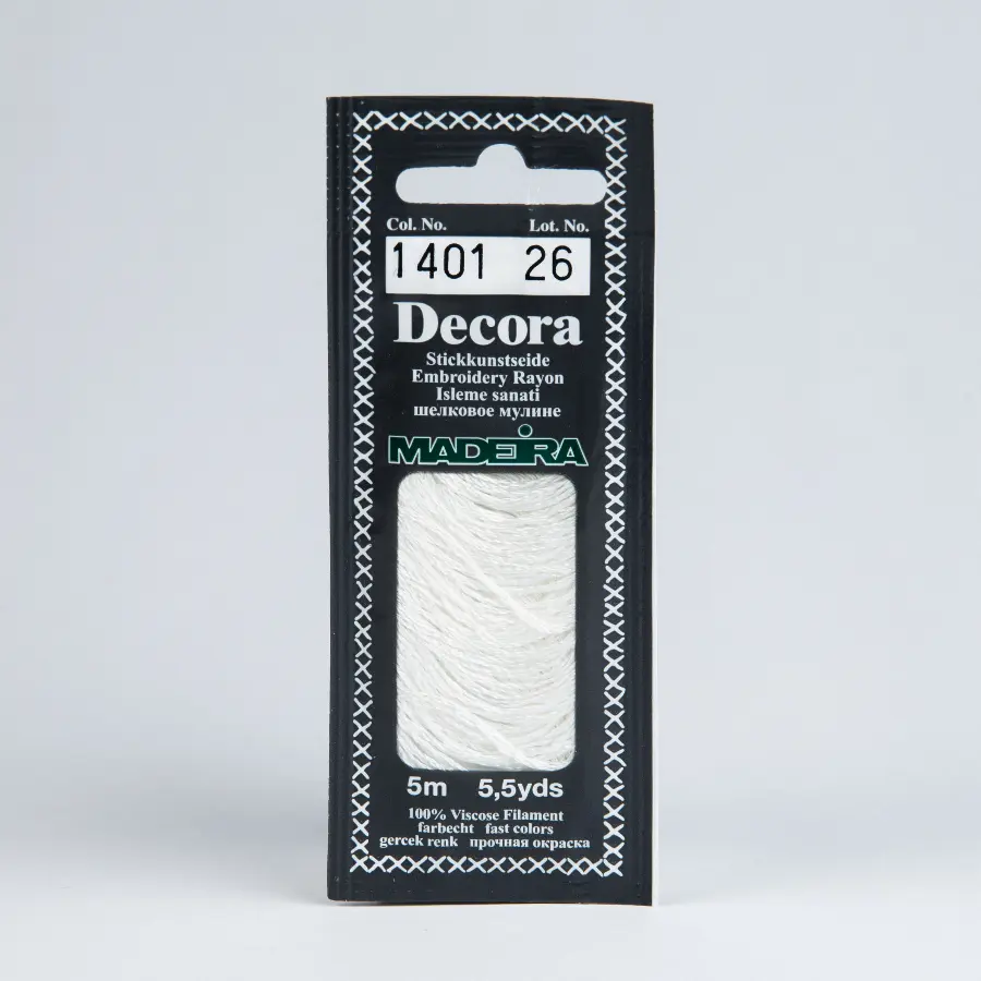 1401 Decora Madeira 5 m 4-х слойные филамент 100%% вискоза. Каталог товарів. Вишивання/Шиття. Муліне та нитки для вишивання. Муліне Madeira. Муліне Madeira Decora
