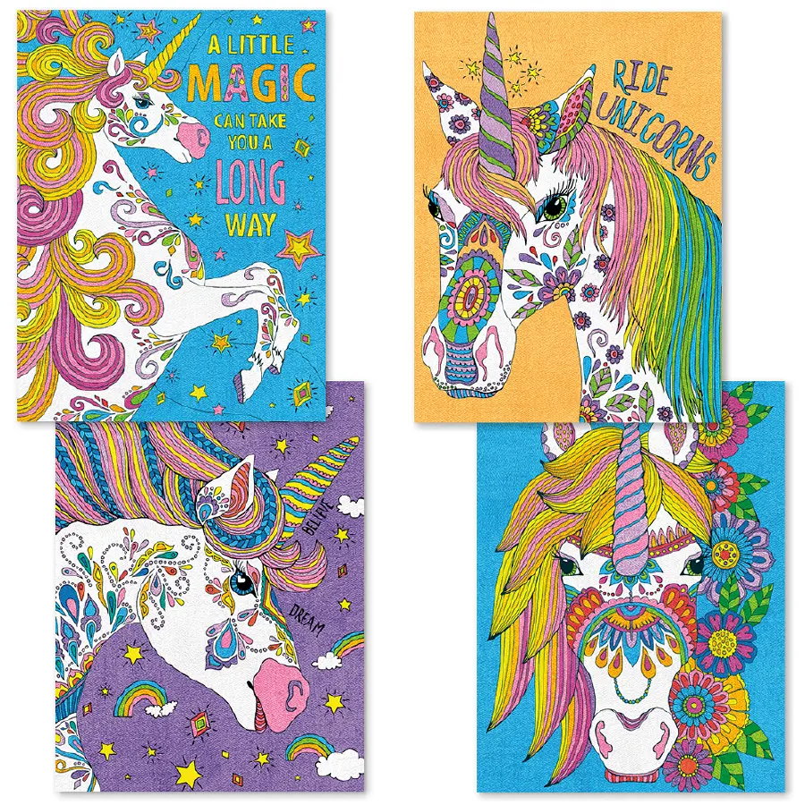 73-91673 Набор для рисования карандашами по номерам Unicorn Magic Variety Pack "Магия единорогов" Dimensions. Каталог товарів. Набори