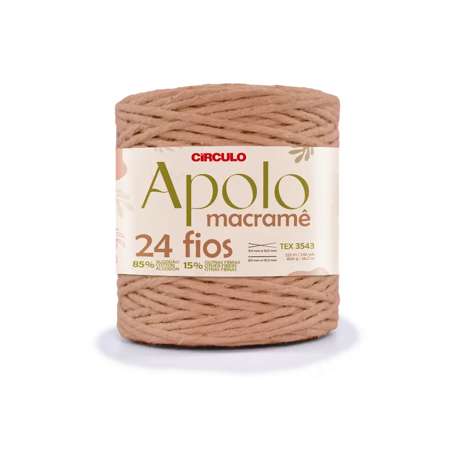 7725 APOLO MACRAME (85%% бавовна, 15%% інші волокна, 800г, 225 м 1 шт). Каталог товарів. Вязання. Пряжа Circulo