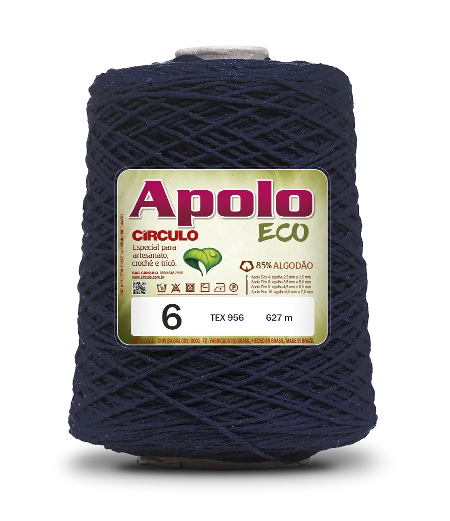 2934 APOLO ECO 6 пряжа (85%% бавовна, 15%% волокна, 600гр, 627м 1шт). Каталог товарів. Вязання. Пряжа Circulo